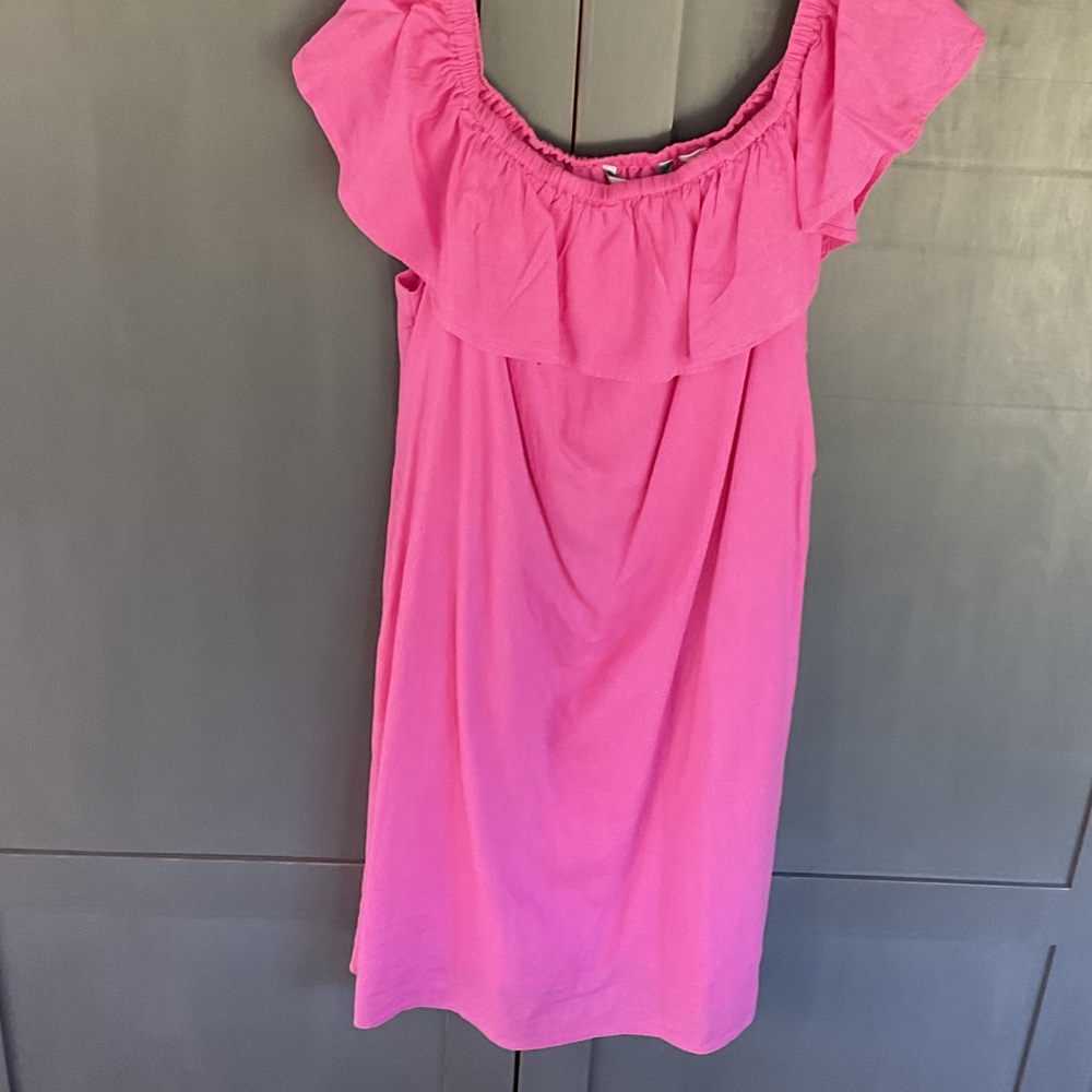 Cubavera Hot Pink Elastic-Neck Top think large Ptp 22”